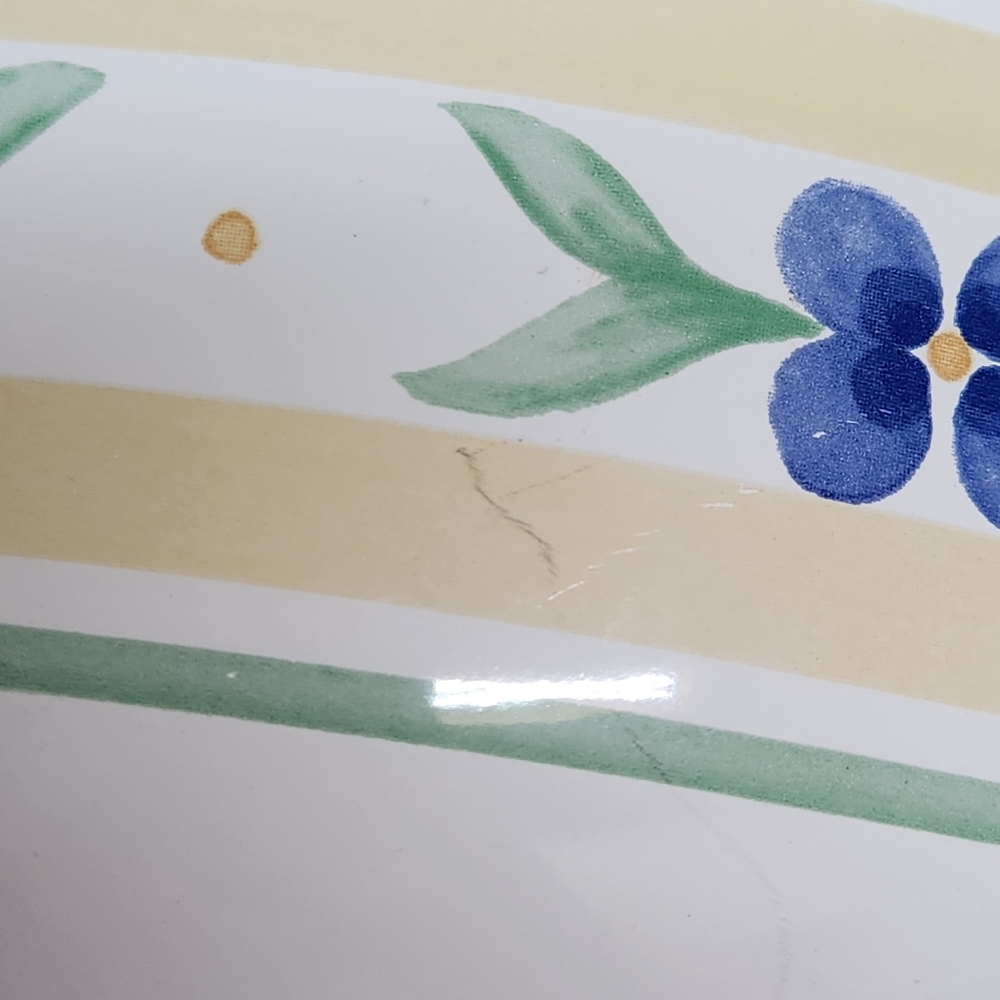 Pfaltzgraff “Summer Breeze” Metal Mixing Bowl Trio | Enamel Nesting Set - Picture 7 of 16